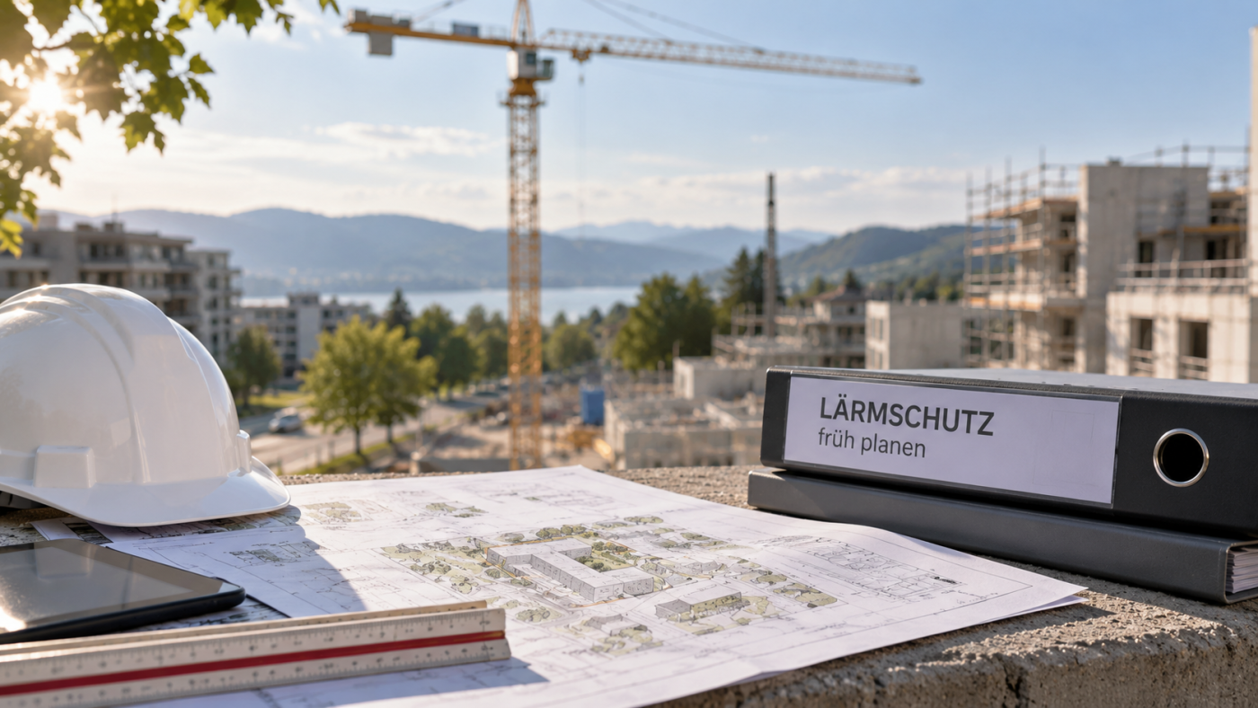 Lärmschutz früh im Planungsprozess berücksichtigen – Bauprojekt mit Planungsunterlagen