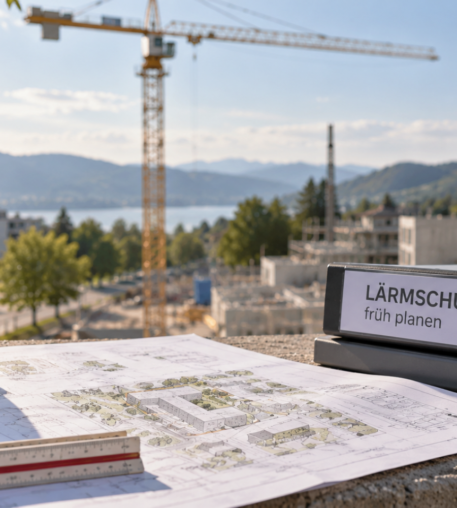 Lärmschutz früh im Planungsprozess berücksichtigen – Bauprojekt mit Planungsunterlagen