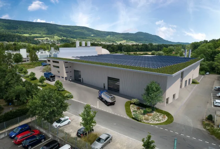 Energiewerk Telli der Green Power Aarau AG in Aarau mit Photovoltaikanlage auf dem Dach